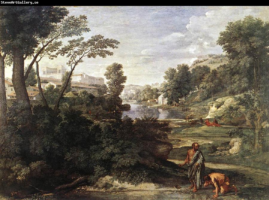 Nicolas Poussin Landscape with Diogenes